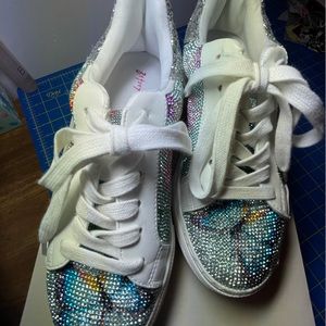 Betsey Johnson Lindsay sneakers. Butterfly rhinestones.